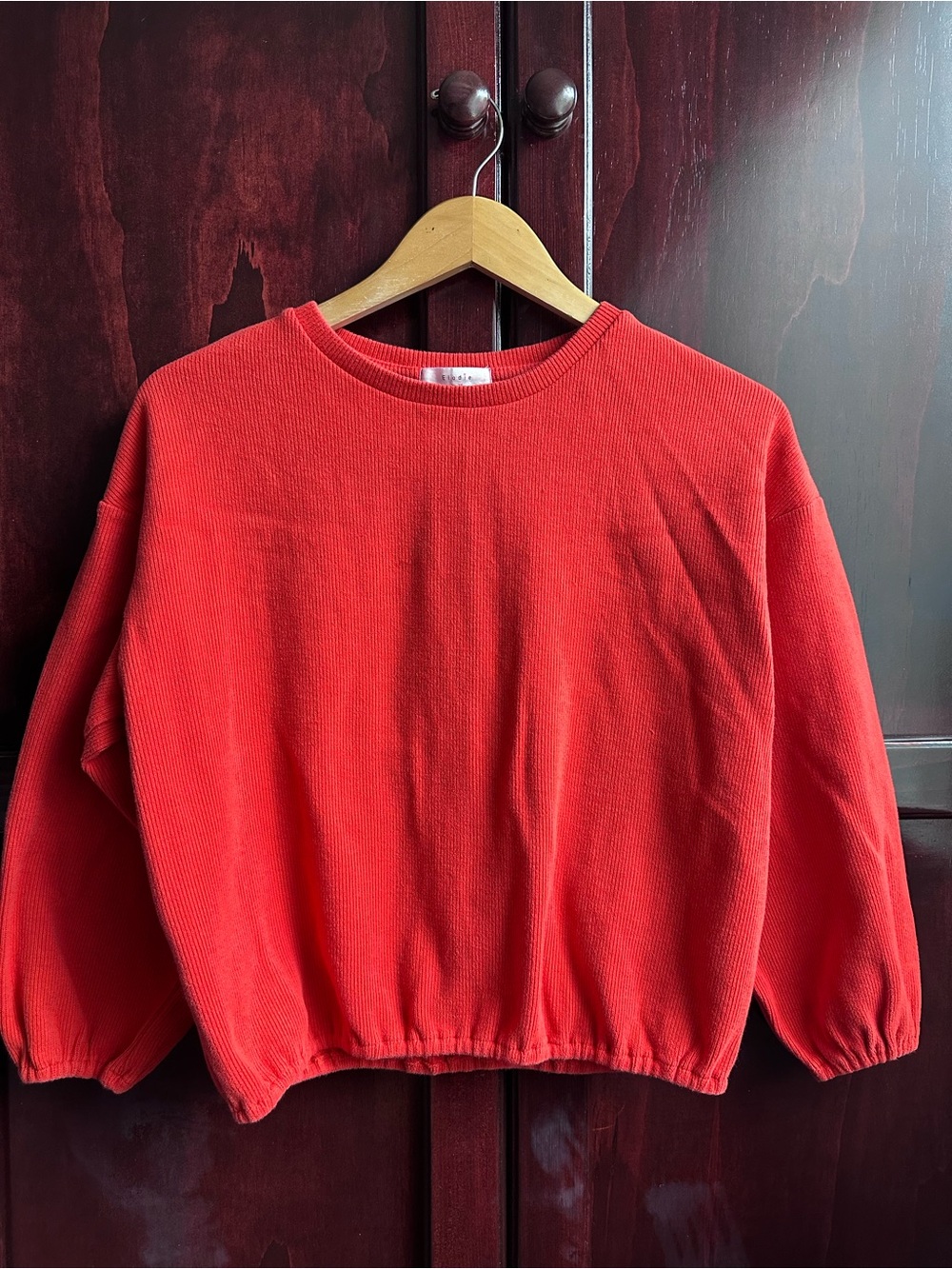 Ribbed Crewneck Sweatshirt oversized fit